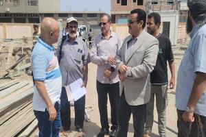 مدير عام المنصورة يدشن مشروع بناء مكاتب للصحة والتربية بالمديرية