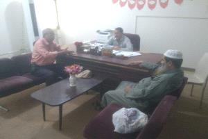 مدير عام مستشفى الأمراض النفسية يلتقي مدير مكتب الصحة بمديرية الشيخ عثمان