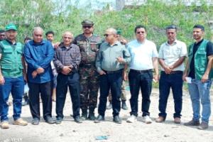 تسليم مواقع لإنشاء مشاريع مستدامة بثلاث مدارس  بمديرية تبن بلحج  دعم من منظمة الهجرة الدولية