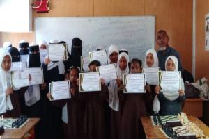 النجمة عائدة مصطفى تتوج ببطولة الشطرنج الفردية بمجمع الفتح للبنات بخنفر