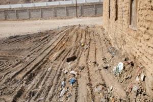 ضمن حملاتها المستمرة وحدة النظافة والتحسين بمديرية القطن تنفذ حملة تصفيه أماكن النفايات