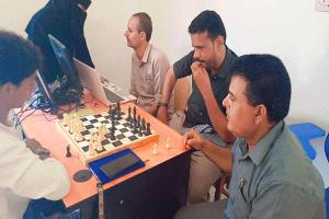 كلية صبر للعلوم التطبيقية والإنسانية بجامعة لحج تشهد منافسات في لعبة الشطرنج