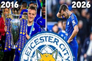 ليستر سيتي يهبط إلى الدرجة الثالثة بعد 10 سنوات من تتويجه بلقب الدوري الإنجليزي الممتاز