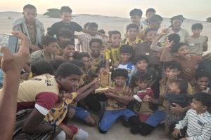 الأجيال بطلاً لبطولة الأديب والإعلامي الشهيد أحمد بوصالح للناشئين في منطقة عرقة بشبوة