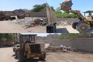 استمرار حملة النظافة الشاملة التي ينفذها صندوق النظافة والتحسين خنفر