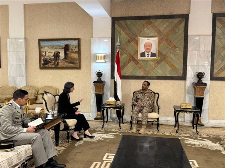 رئيس الأركان يبحث مع السفيرة الفرنسية تعزيز التعاون العسكري والامني 