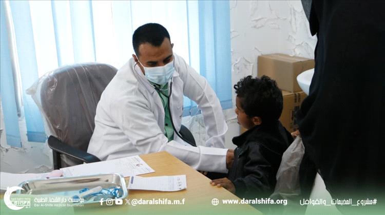 553 حالة مستفيدة من المخيم الطبي التخصصي الرابع المجاني إلى المناطق الشرقية النائية بوادي حضرموت