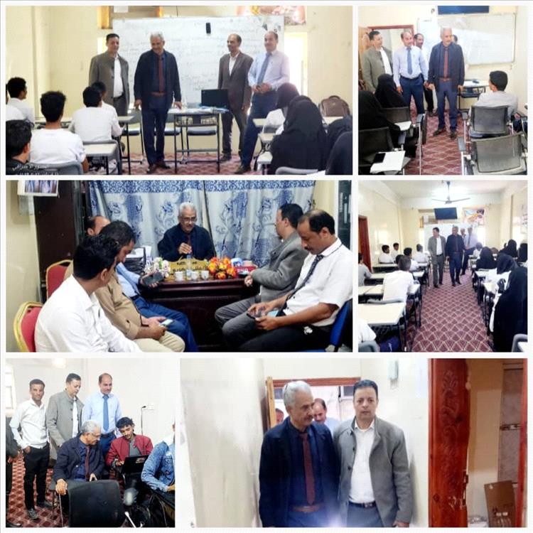 البروفيسور محمد الشعيبي يتفقد سير العملية الدراسية بكلية عدن قعطبة للعلوم الطبية والتطبيقية