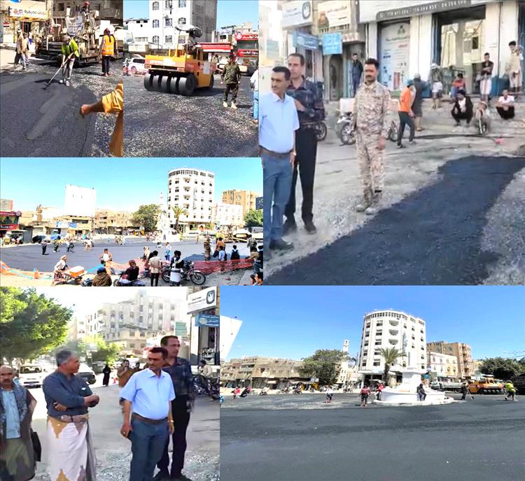 تعز.. بدء أعمال استكمال سفلتة جولة «أفتهان» وتأهيل الشارع الممتد حتى جولة الكهرباء القديمة