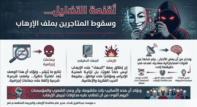 تحذير أمني من تضليل إعلامي يروّج للإرهاب تحت مسمى «مصادر جهادية»