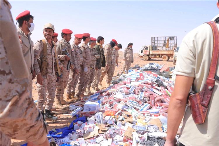 كتيبة منفذ الوديعة تُحبط محاولة تهريب آلاف حبوب الكبتاجون