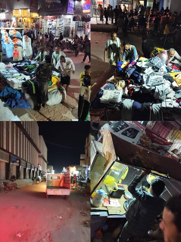 تنفيذ حملة لتنظيم الباعة المتجولين بعاصمة المحافظة عتق