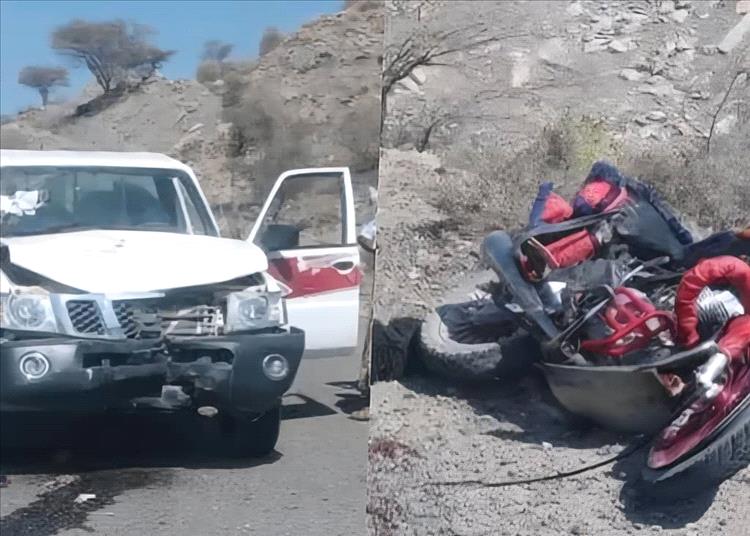 وفاة شابين في حادث مروري بطريق خلا البكري بردفان