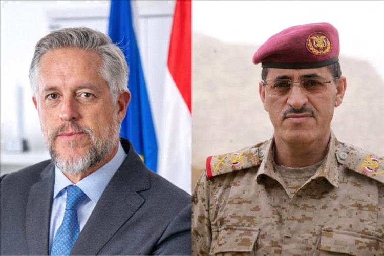 الرياض | سفير الاتحاد الأوروبي يبحث مع وزير الدفاع اليمني توحيد التشكيلات العسكرية