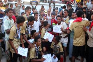 ناشئو الدريهمي يتوجون بلقب النسخة الأولى من دوري شهداء الدريهمي بالخوخة