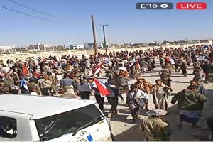 تظاهرة بعتق رغم محاولة قوات أمنية منعها