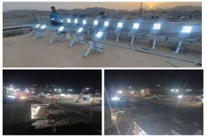 المغربي يدشن إنارة السوق العام بالطاقة الشمسية في الملاح