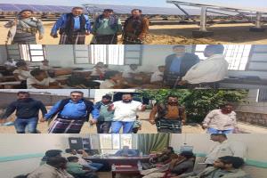 وكيل محافظة أبين يتفقد الأوضاع الخدمية في مدينة شقرة ويطلع على مشروع الطاقة الشمسية