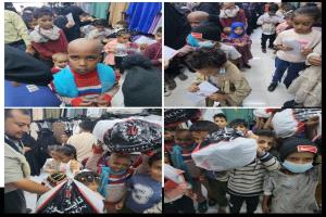 محل ملابس تايفون ورفلي توزع كسوة عيد ل60 طفل من ذوي الهمم ومرضى السرطان