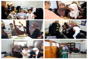 مدير مكتب التربية والتعليم بعدن يستقبل طلاب ذوي الهمم من معهد النور ومدرسة خالد بن الوليد