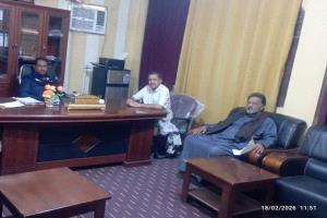 مدير عام خنفر "اليوسفي "يلتقي مدير الأحوال المدنية في المديرية  ومناقشة بدء تشغيل مركز إصدار البطاقة الذكية