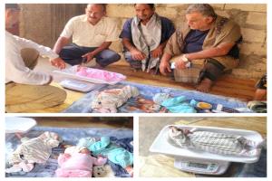 مدير عام حبيل جبر ومكتب الصحة يتفقدان التوائم ويؤكدان استمرار الدعم الإنساني