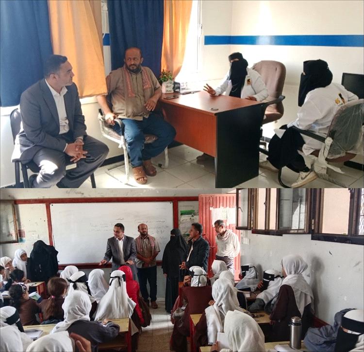 مدير عام ردفان يطلع على سير العملية التعليمية والخدمات الصحية