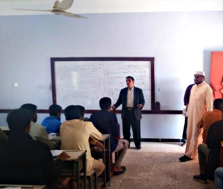 مدير تربية حبان يتفقد سير العملية التعليمية بعدد من مدارس المديرية