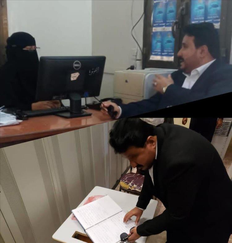 العساني يتفقد مكاتب الشكاوي والبلاغات بإدارة المبيعات وخدمة العملاء بمؤسسة اتصالات ساحل حضرموت 