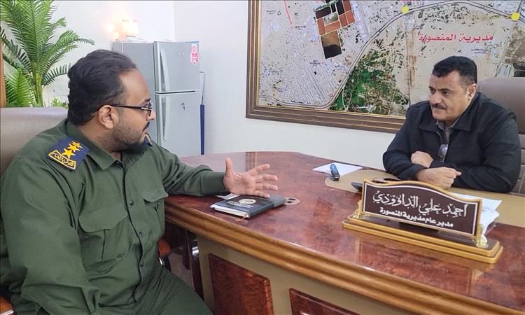 مدير عام المنصورة يشدد على ضرورة تثبيت دعائم الأمن والإستقرار والحفاظ على الممتلكات