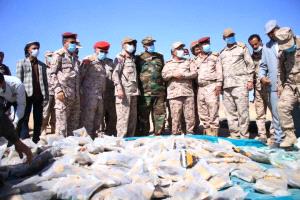 نيابة المنطقة العسكرية الثالثة تُتلف أكثر من 300 كجم من الحشيش في مأرب