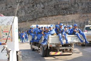 قوات العمالقة الجنوبية تسلّم معسكر جبل حديد لقوات أمن المنشآت