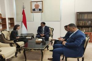 وكيل وزارة الخارجية يبحث مع السفيرة الفرنسية تعزيز التعاون المشترك