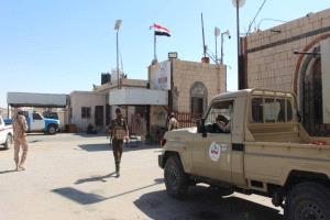 قوات درع الوطن تستلم تأمين منفذ شحن البري