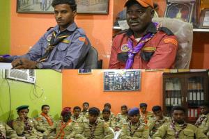 مفوضية الكشافة باامهرة تعقد اجتماعاً لمتابعة نتائج الفصل الأول لأفراد فرقة العطاء