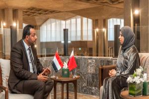 وزير التربية يبحث مع نظيرته القطرية تعزيز التعاون التربوي والتعليمي