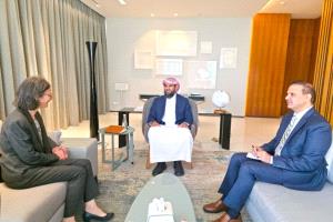 المحرّمي يبحث مع السفيرة الفرنسية تعزيز العلاقات الثنائية ودعم جهود الاستقرار والتنمية