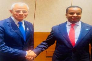 مصطفى نعمان يبحث مع وزير الخارجية الصومالي تعزيز التنسيق الامني بين البلدين