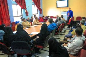 نيابة رئاسة الجامعة لشؤون الطلبة بجامعة تعز تعزز كفاءة كوادرها بورشة قيادية متخصصة في التوجهات الحديثة في القيادة والإدارة الإبداعية