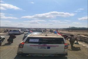 متظاهرون يصلون الى ساحة العروض بعدن