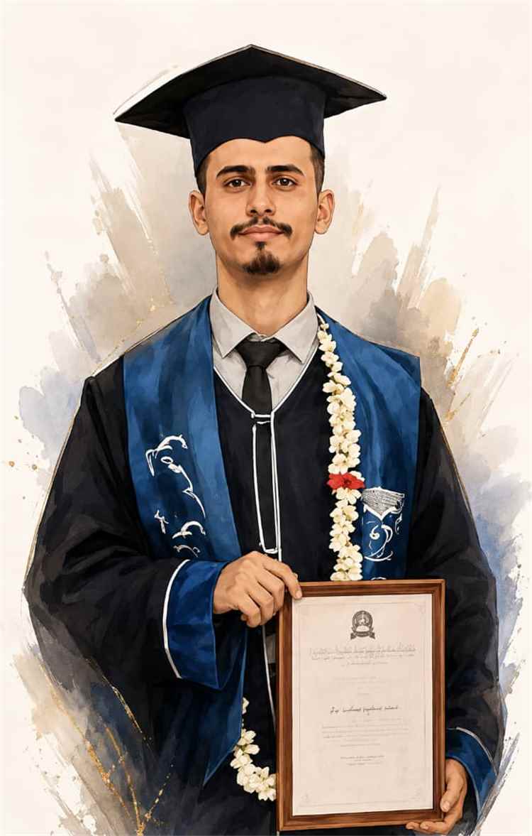 رئيس ملتقى أبين الجامع يهنئ الطالب أحمد علي أحمد المحوري بمناسبة تخرجه في مجال الأمن السيبراني.