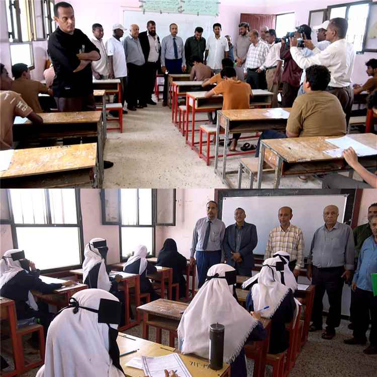 وكيلاء محافظة ابين السعدي والجنيدي  يدشنان سير انهاء الامتحا