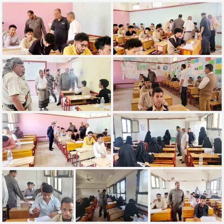 المدير العام بكر الشاعري يتفقد 3 مراكز امتحانية بقعطبة ويشيد