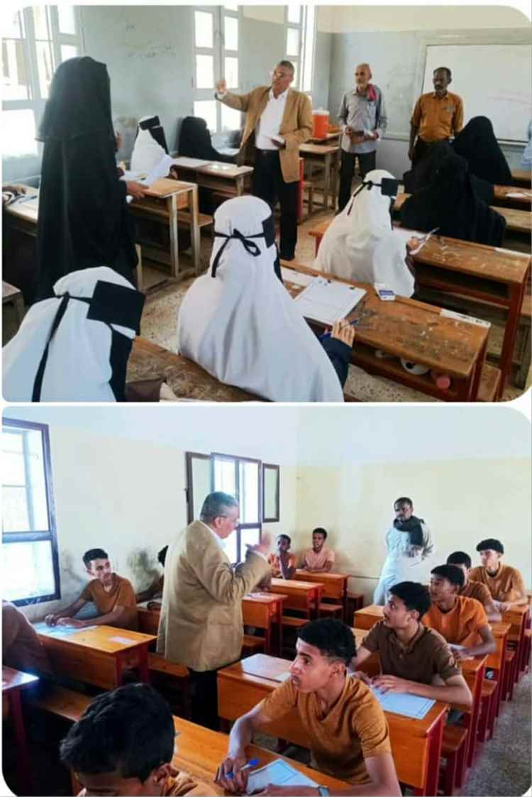 الجنيدي يتفقد سير اختبارات الثانوية العامة في مركز باتيس الامتحاني بخنفر