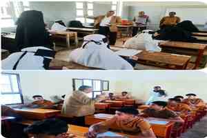 الجنيدي يتفقد سير اختبارات الثانوية العامة في مركز باتيس الامتحاني بخنفر