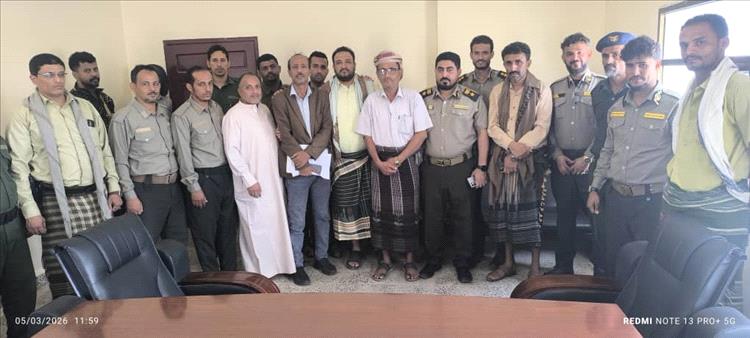 مراسم استلام وتسليم بين مديري فرع الهجرة والجوازات بمديرية لودر