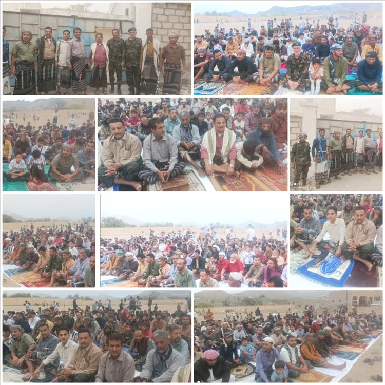 القحيم يؤدي صلاة عيد الفطر المبارك وسط جمع غفير من المواطنين..ويقوم بزيارة إلى إدارة آمن المديرية