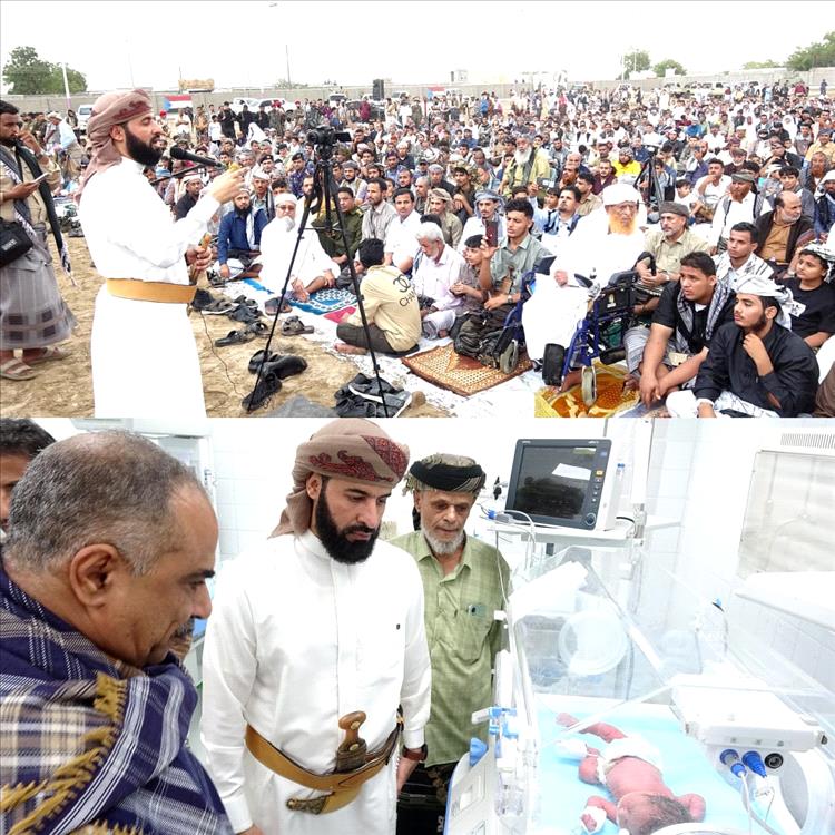 محافظ أبين يؤم المصلين في صلاة العيد ويخطب فيهم داعياً إلى التسامح وإصلاح ذات البين