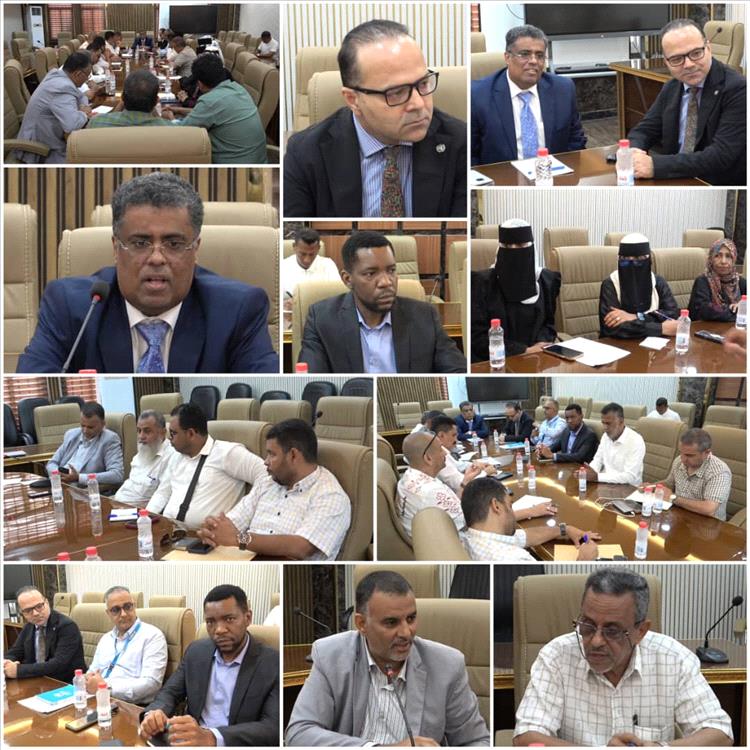 الشاذلي يناقش مع المفوضية السامية وشركاء التنفيذ تسريع مشاريع الصرف الصحي الاستراتيجية بعدن