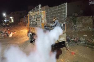 وحدة النظافة و التحسين بالقطن تنفيذ حملة رش ضبابي لمكافحة انتشار البعوض الضار